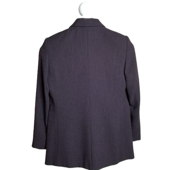 Talbots Herringbone Tweed Blazer Purple 6 Petite - Picture 2 of 6
